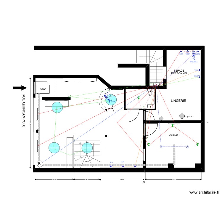  PLAN ÉLECTRIQUE RDC. Plan de 4 pièces et 83 m2