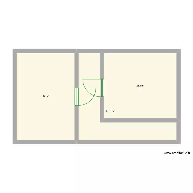 champignognere2. Plan de 3  et 62 m²