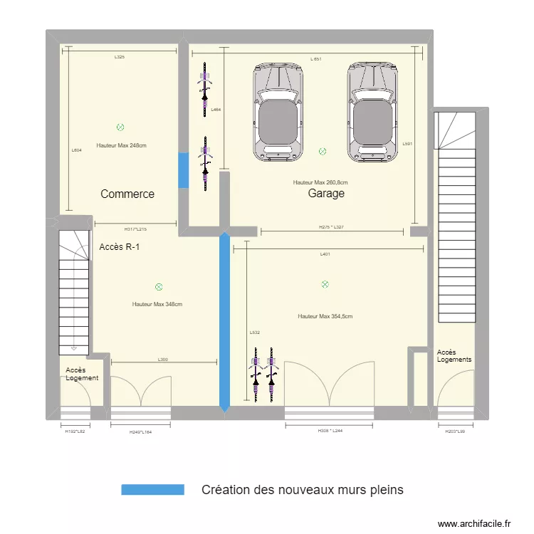13 14 Aristide Rouzi&egrave;re Garage s&eacute;parer Commerce. Plan de 