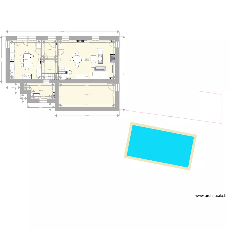 maison pindray. Plan de 