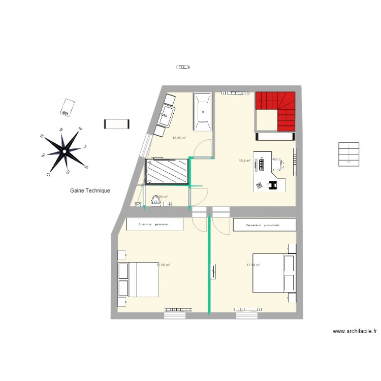 Etage 1 28 02 2018 2. Plan de 0 pièce et 0 m2