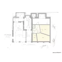 studio sans couloir avec plan