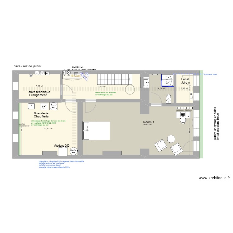 HAP version light. Plan de 35 pièces et 348 m2