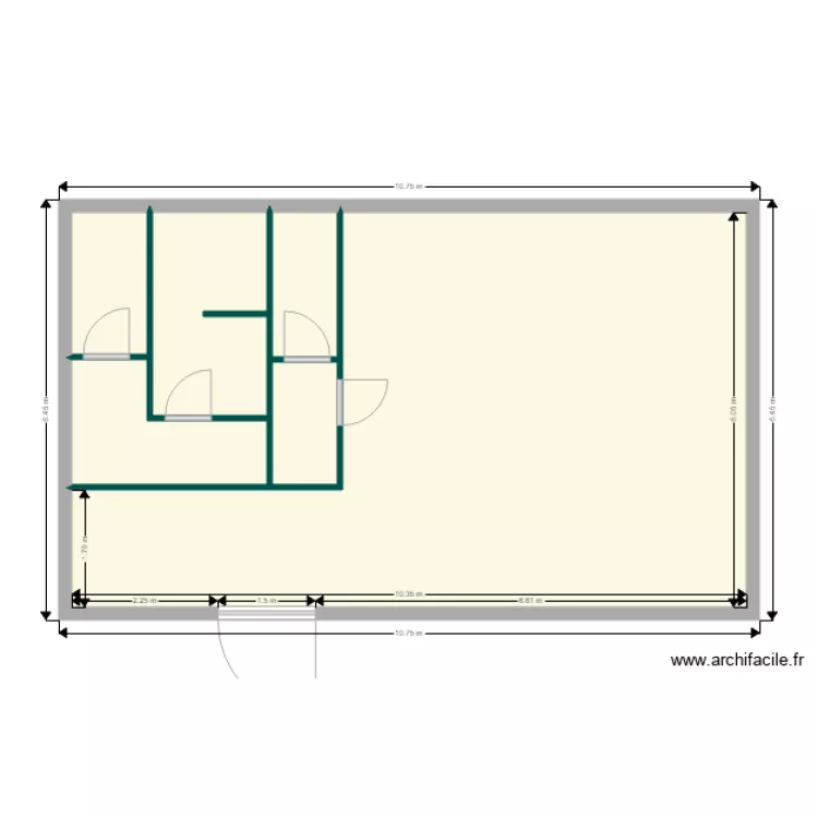 RDC avant travaux. Plan de 