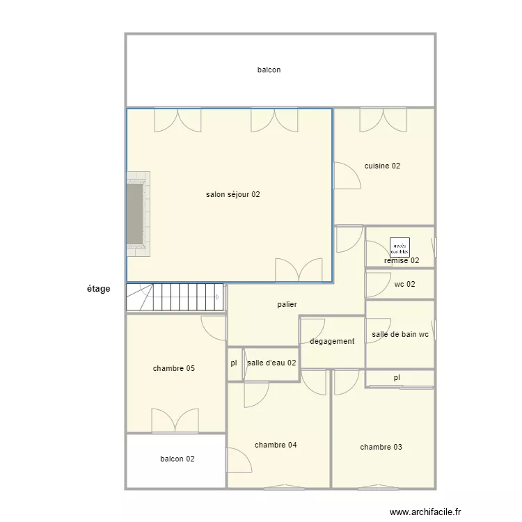 aasad etage am. Plan de 