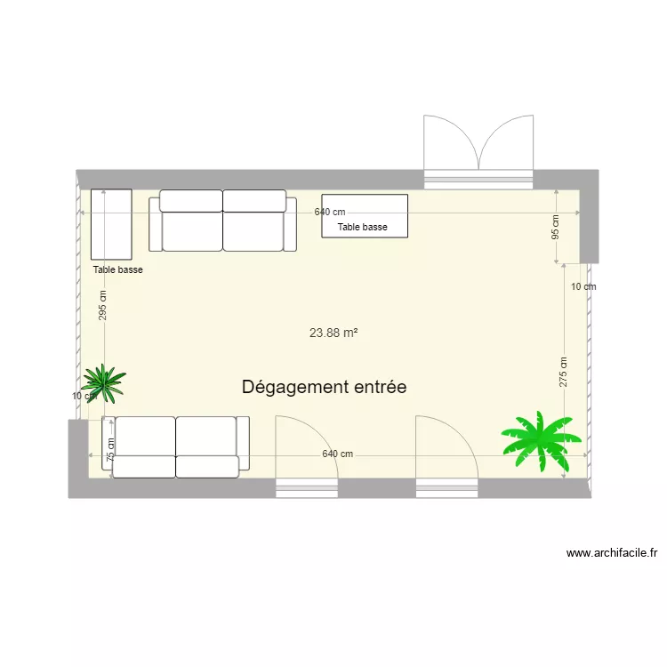 Dégagement entrée. Plan de Dégagement entrée. Plan de