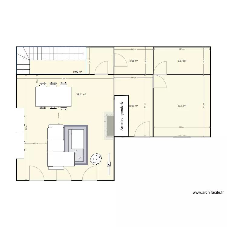 Celine et Philippe actuel wc idem. Plan de 