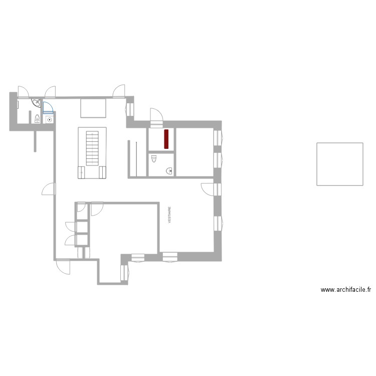 zone centrale RC. Plan de 0 pièce et 0 m2