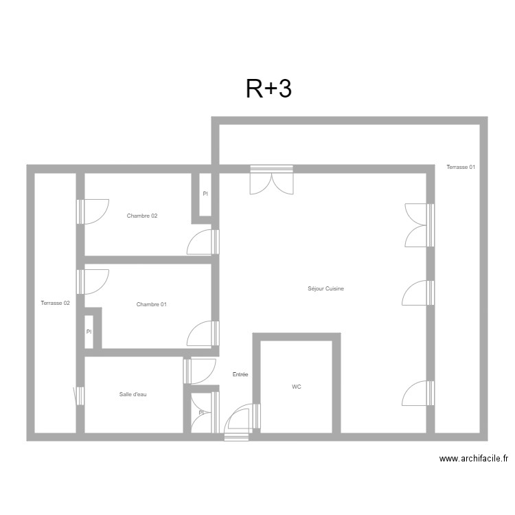 350601027. Plan de 10 pièces et 122 m2