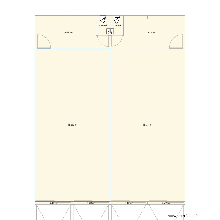 magasin ST FRANCOIS bis 1. Plan de 0 pièce et 0 m2