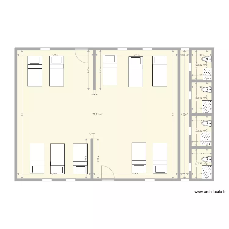 salle de 10 p. Plan de salle de 10 p. Plan de