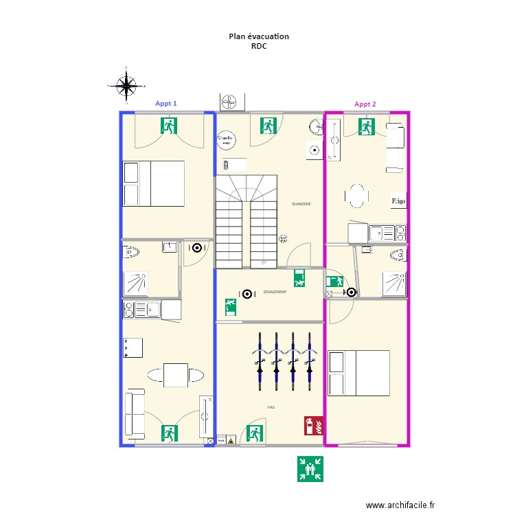 Plan général aubigny plan côté. Plan de 11 pièces et 84 m2