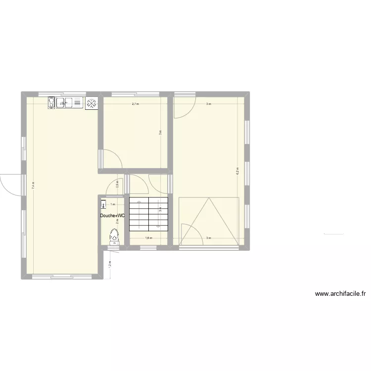 trano ampefy-RdC. Plan de 