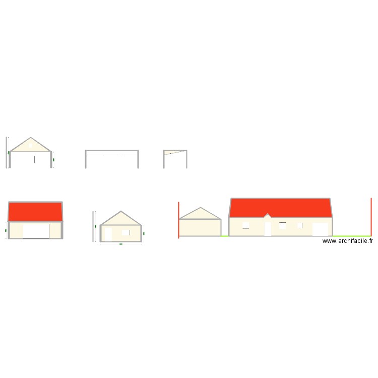 garage vue SUD. Plan de 0 pièce et 0 m2