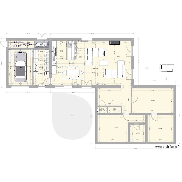 Marcy janvier matandso garage buanderie. Plan de 10 pièces et 171 m2