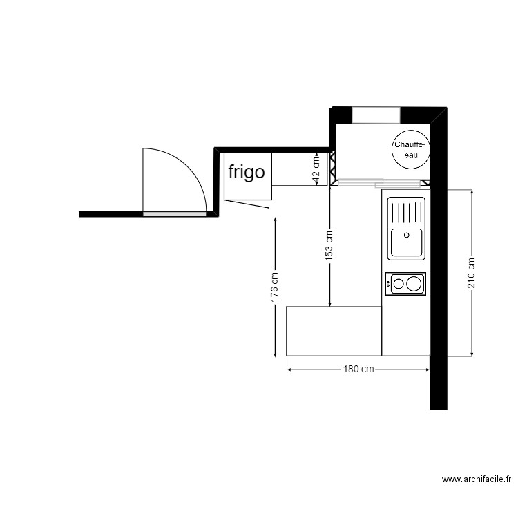 FARGUES Cuisine. Plan de 0 pièce et 0 m2