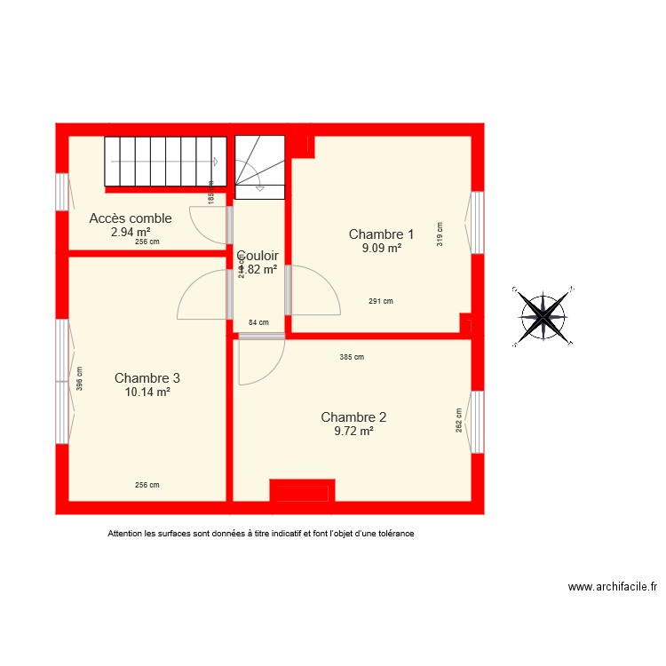 BI 4765 1er étage coté. Plan de 0 pièce et 0 m2