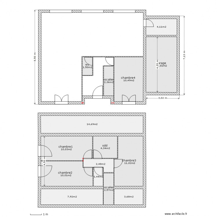 Durande. Plan de 0 pièce et 0 m2