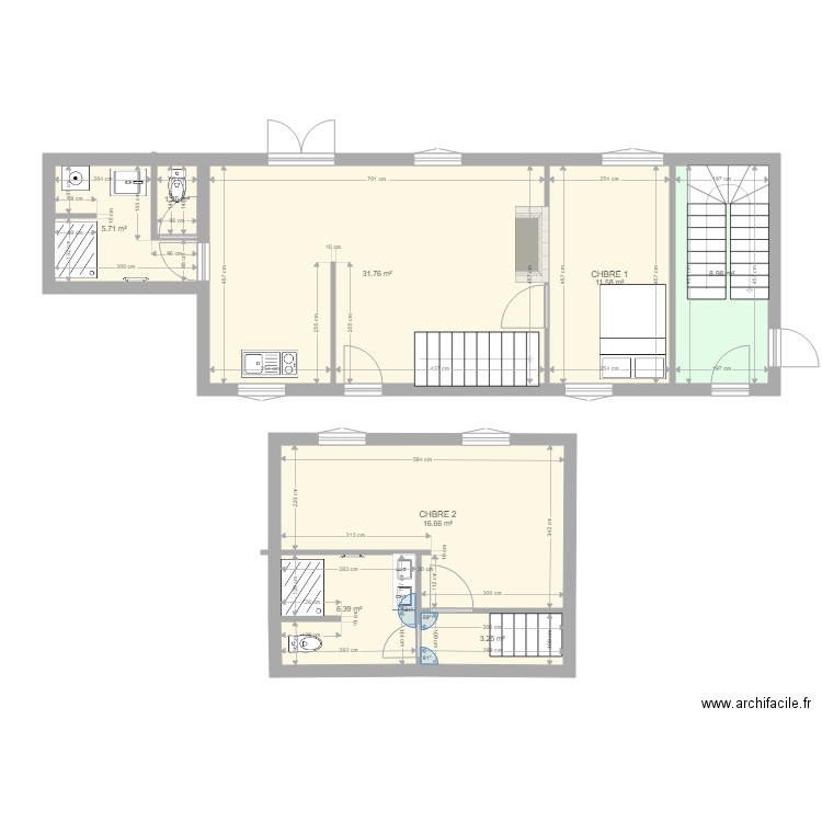 APPART XAVIER APRES. Plan de 0 pièce et 0 m2