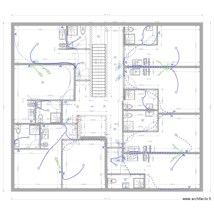 Rive 3ème . Plan de 0 pièce et 0 m2