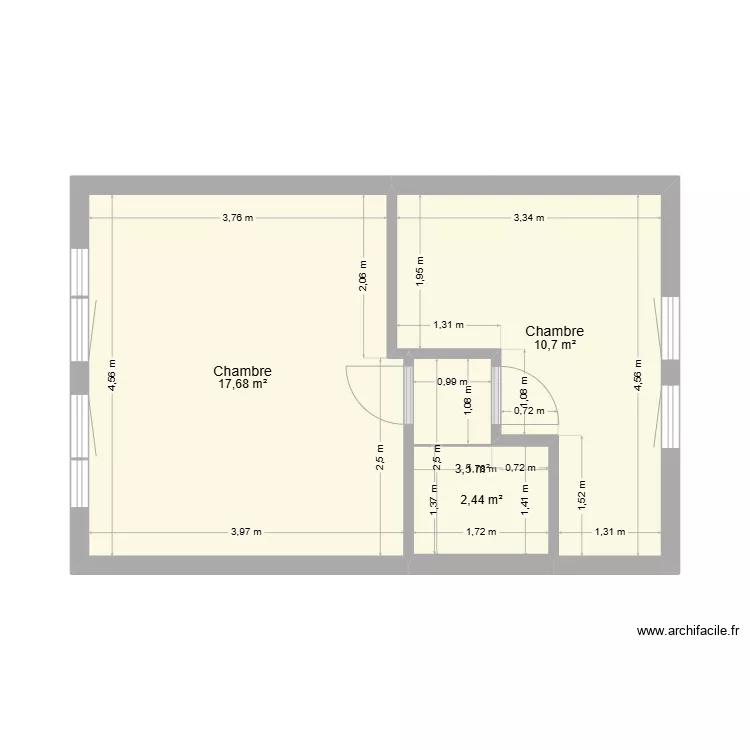 PRL Platanes 38 m&sup2;. Plan de 