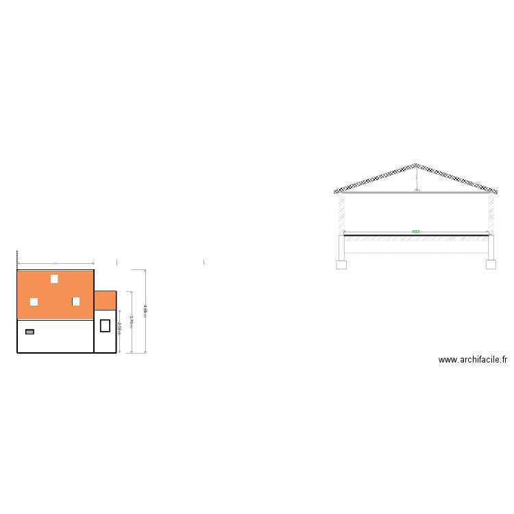 plan de coupe exemple. Plan de 0 pièce et 0 m2