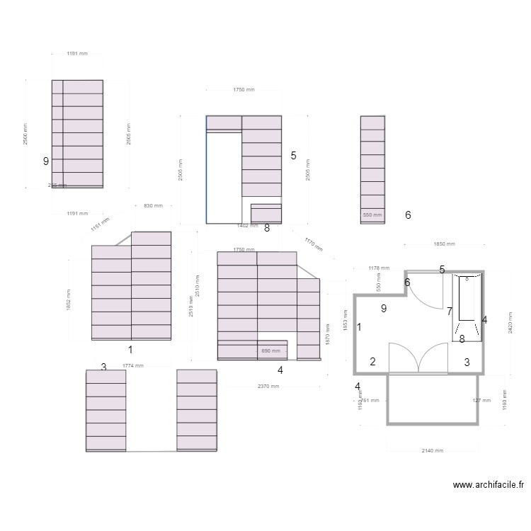 faience sdb2. Plan de 0 pièce et 0 m2