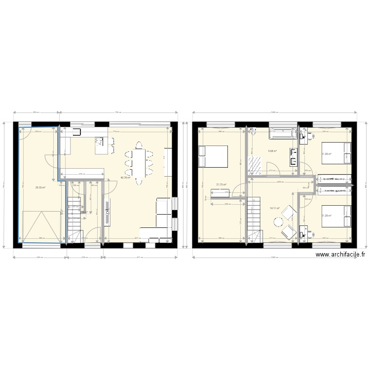 maison 6 inverse. Plan de 0 pièce et 0 m2