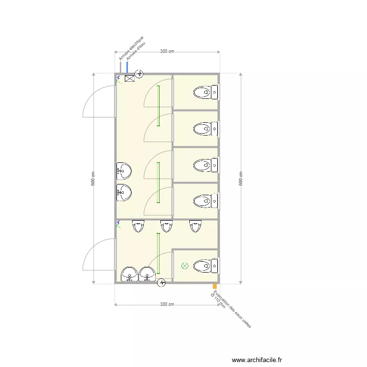 Module WC 6030. Plan de 