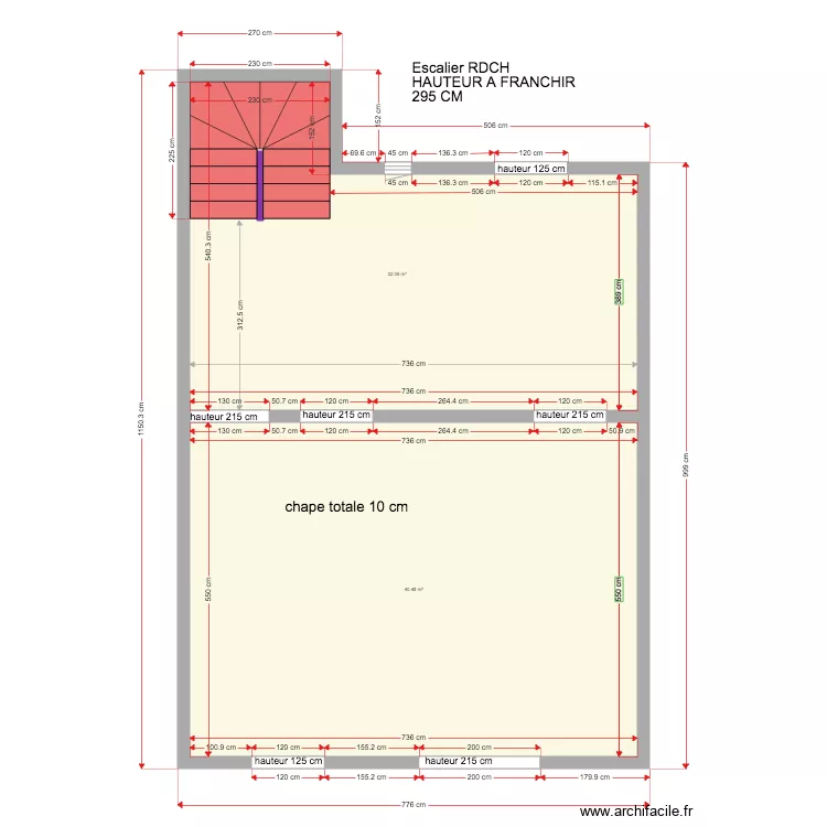 1er etage LOT A  gros oeuvre 13 11 2019. Plan de 