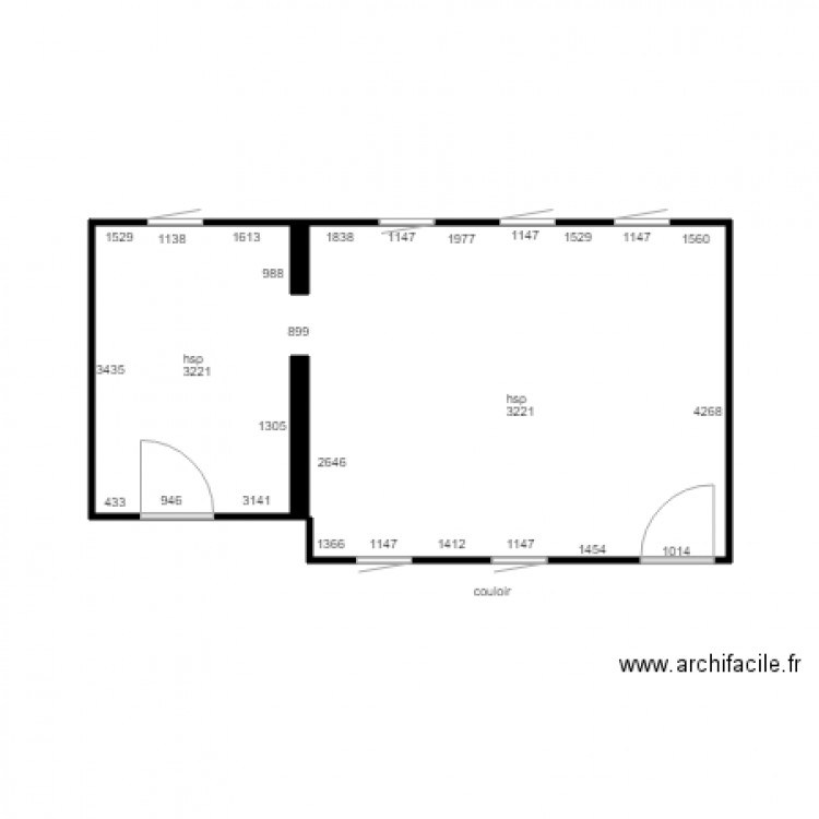 GRIGNY RDC ancienne salle de classe. Plan de 0 pièce et 0 m2