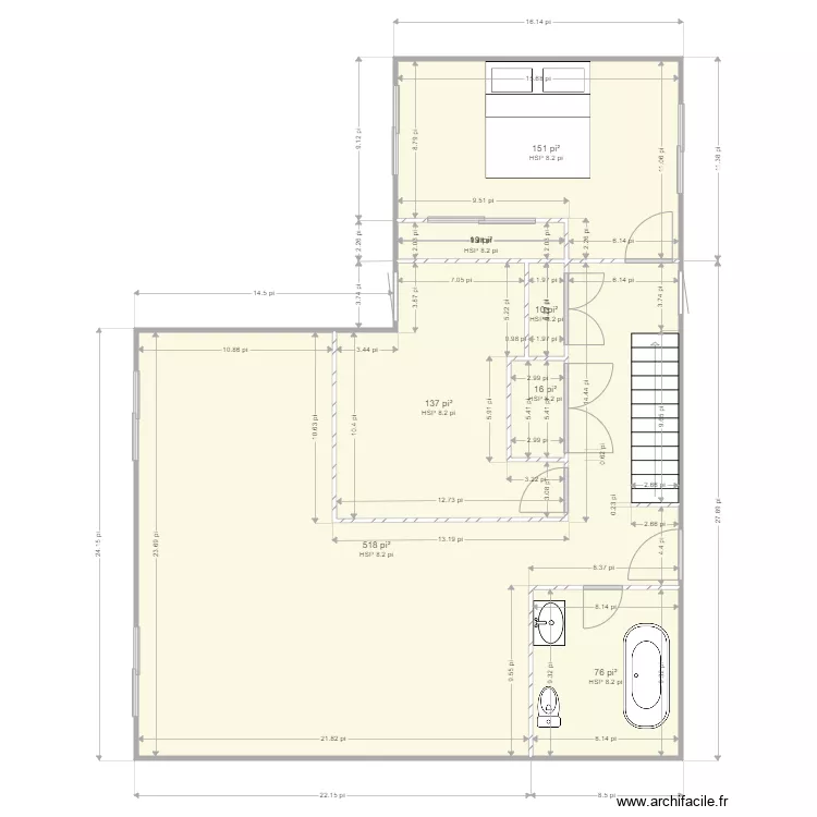 maison agrandissement 005. Plan de 
