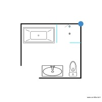plan douche panneau de verre