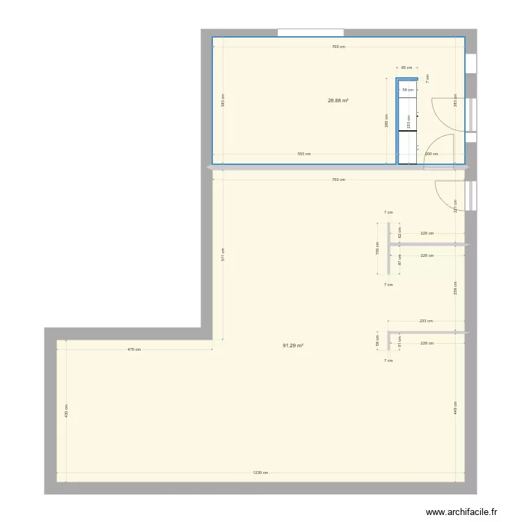 Projet extention maison Christiaens  Martin 2 . Plan de 