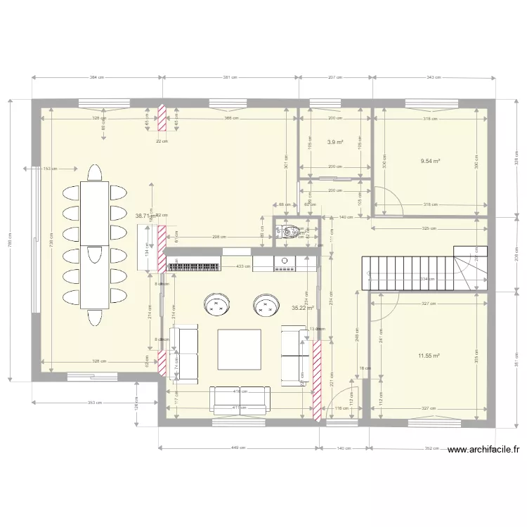 d&eacute;tail pi&egrave;ces de vie essai5. Plan de 
