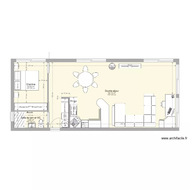 bel oeil  plan projet am&eacute;nag&eacute; &eacute;tendu. Plan de 