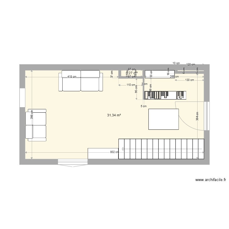 Salon. Plan de 0 pièce et 0 m2