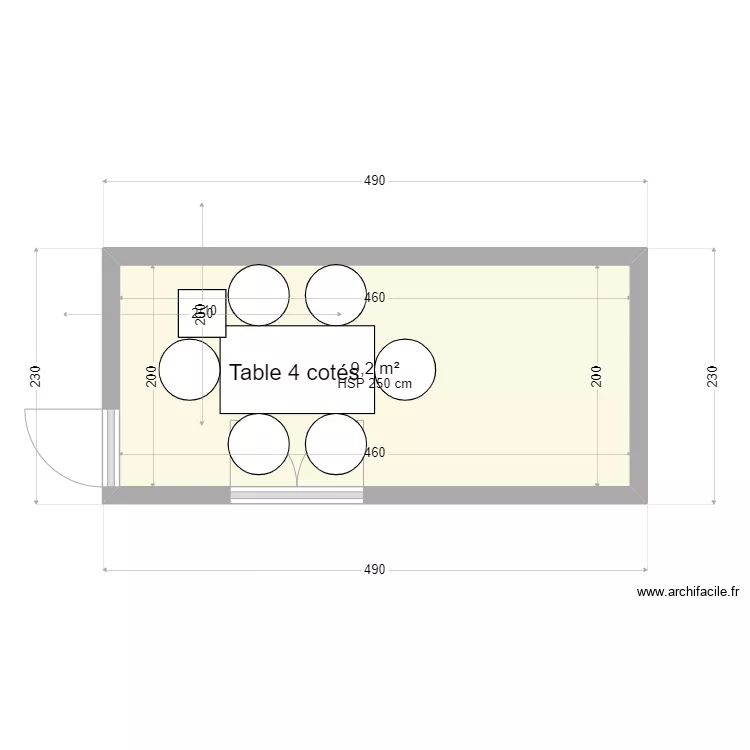 Terrasse. Plan de 