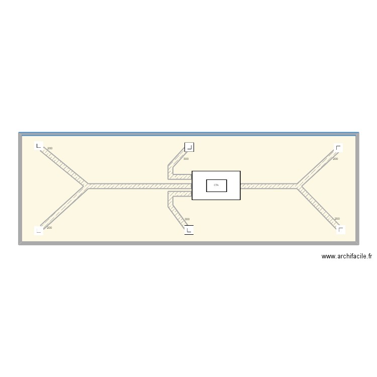 PASQIAUD. Plan de 1 pièce et 90 m2