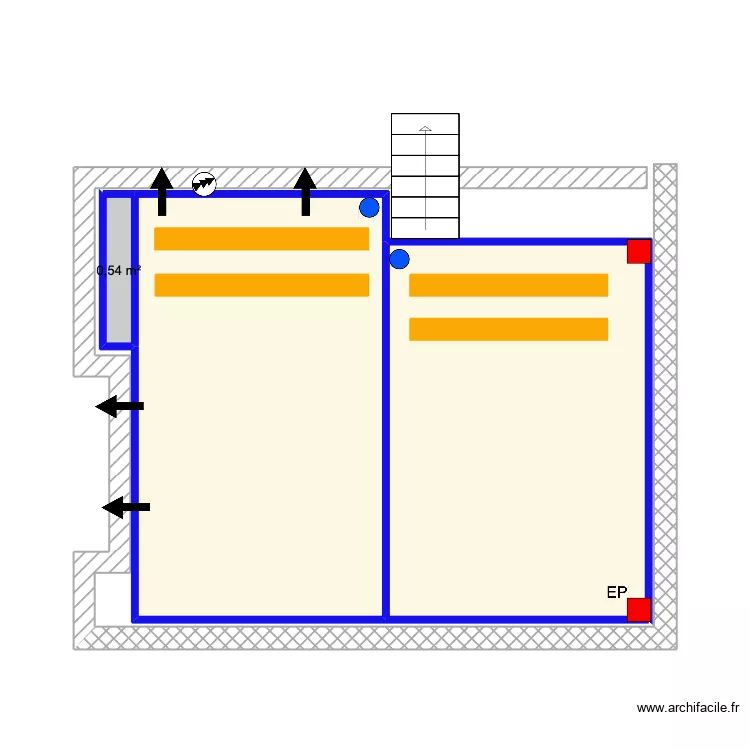 Valleromano. Plan de 3  et 28 m²