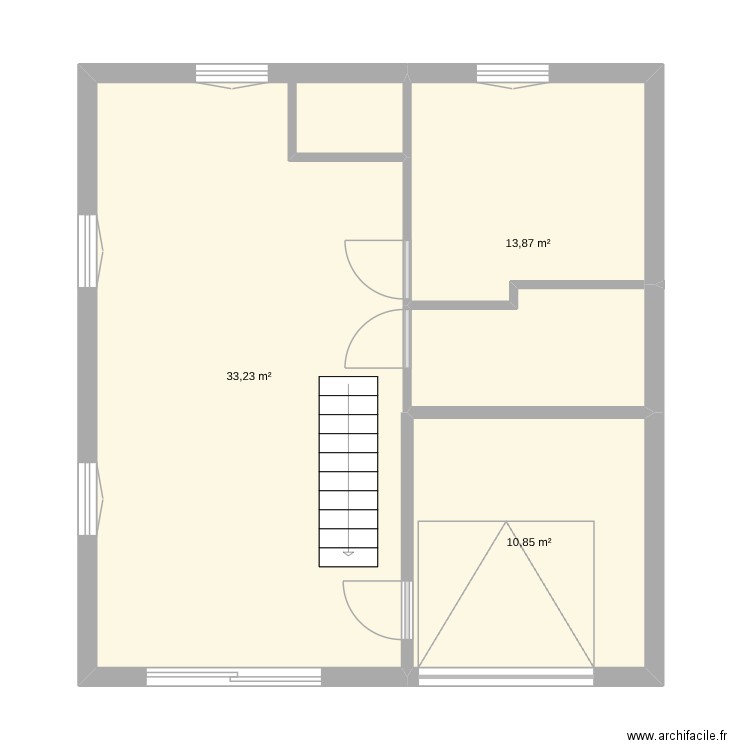 maison feigeres. Plan de 3 pièces et 58 m2