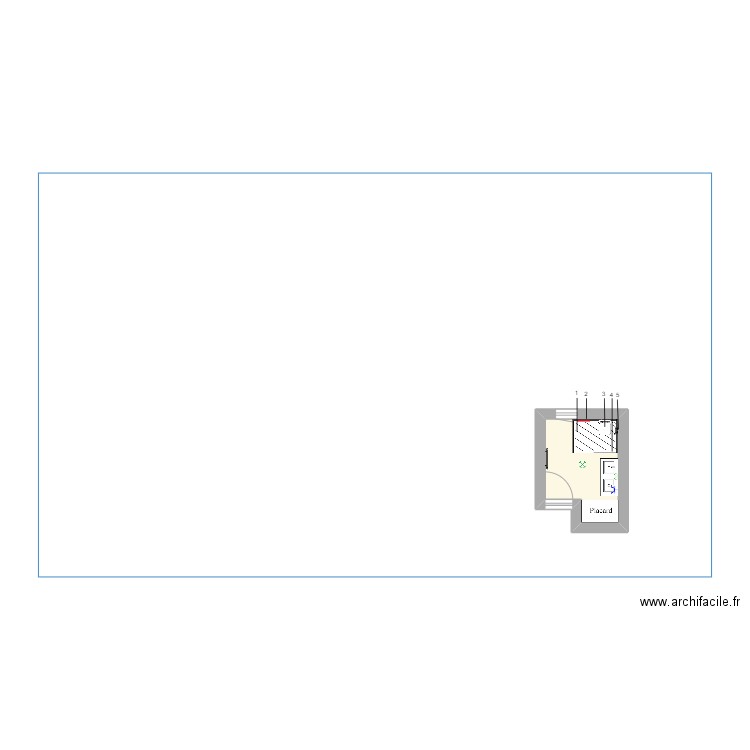 ZAIA après. Plan de 1 pièce et 5 m2