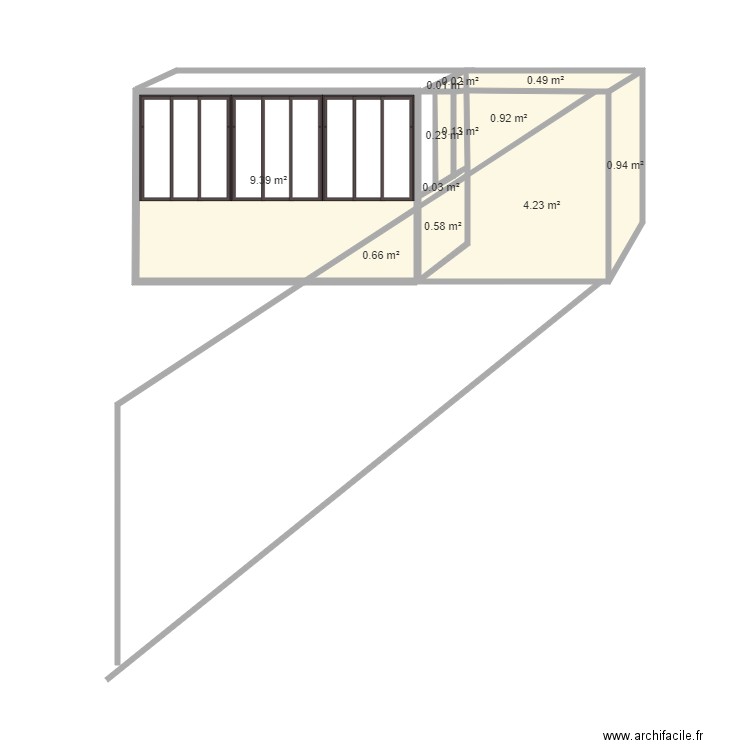 FACADE 910. Plan de 0 pièce et 0 m2