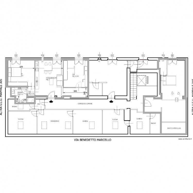 quinto piano A. Plan de 0 pièce et 0 m2