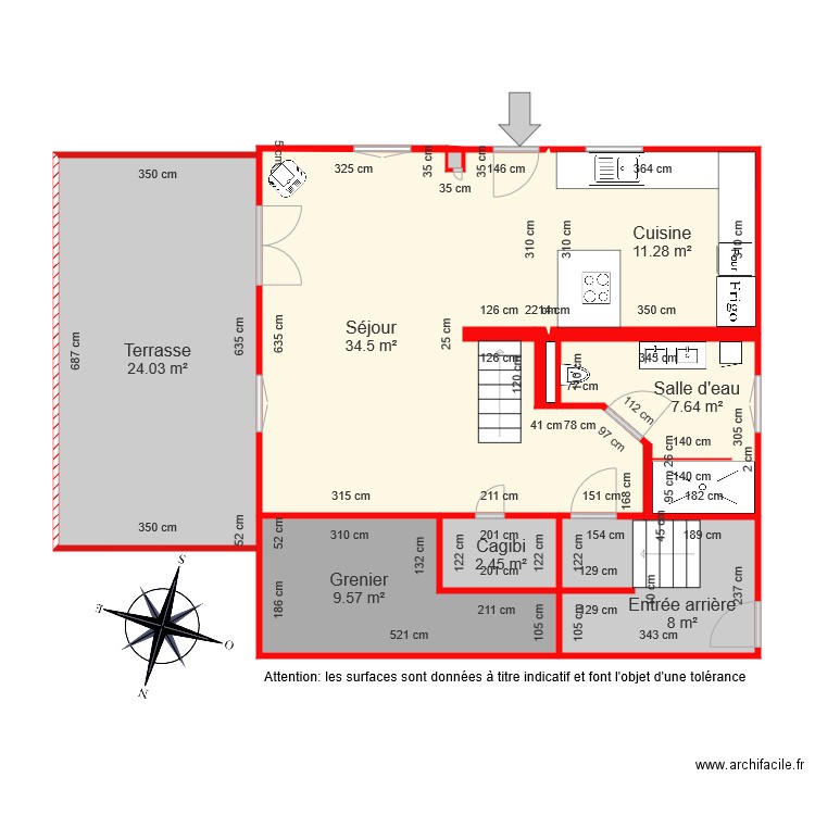 BI 5696 coté. Plan de 0 pièce et 0 m2