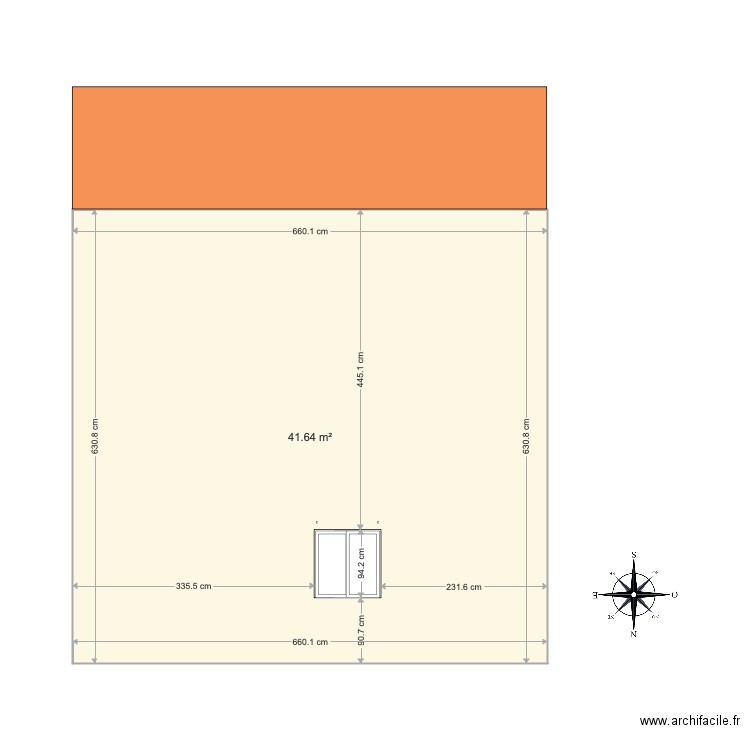 façade nord. Plan de 0 pièce et 0 m2