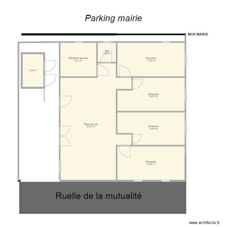 maison familiale apres travaux 2 (sans toiture). Plan de 10 pièces et 143 m2