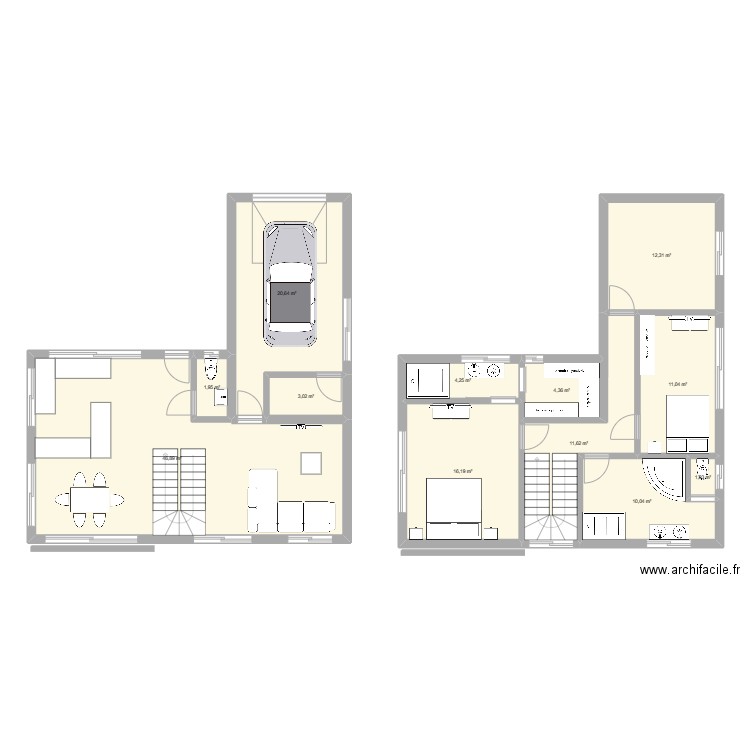 Maison L 96m². Plan de 0 pièce et 0 m2