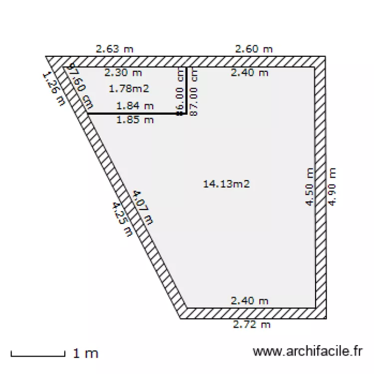 terrasse. Plan de 