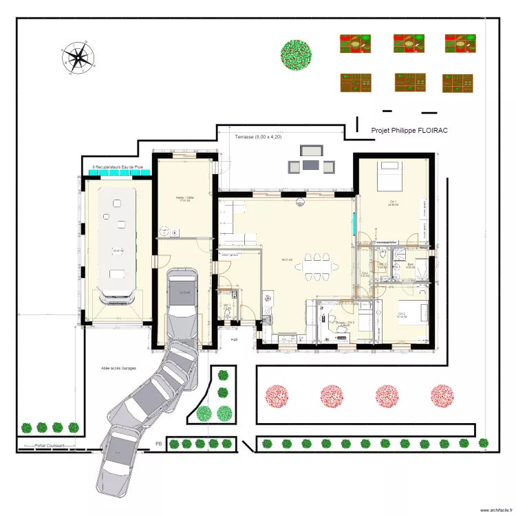 Projet Phil 03 Int Meubl&eacute; et Abrit CC. Plan de 